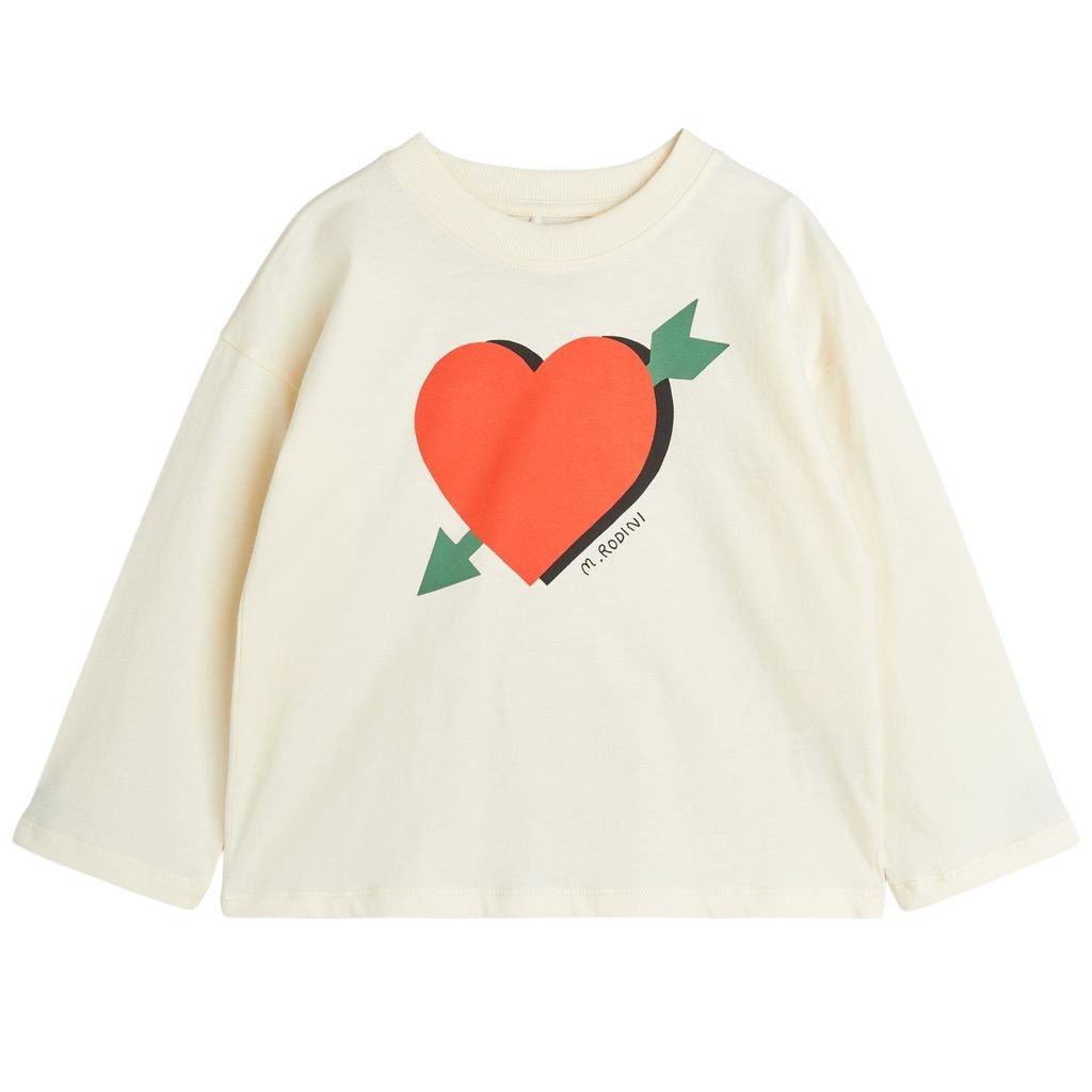 GOTS Arrowed Heart 티셔츠 Offwhite