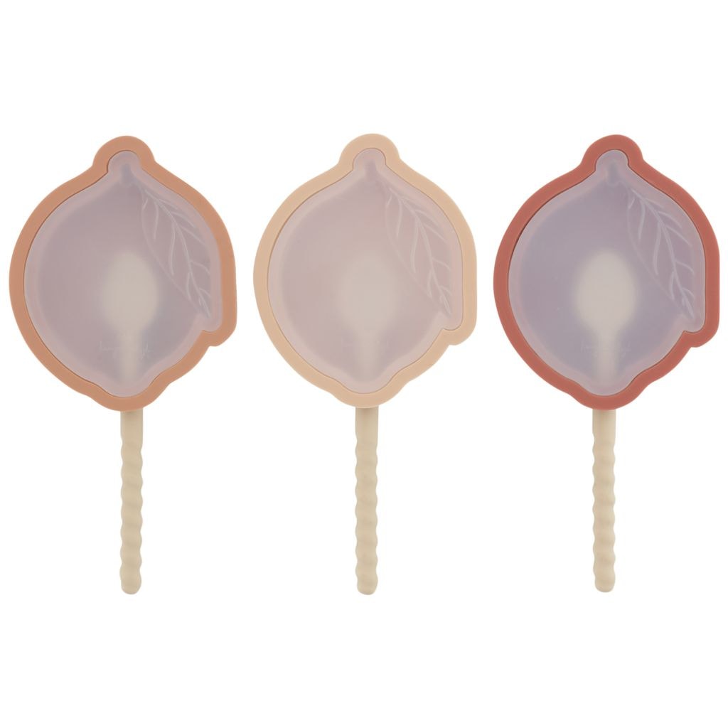 3-pack Lemon Shaped Ice Pop Molds Rose Mix