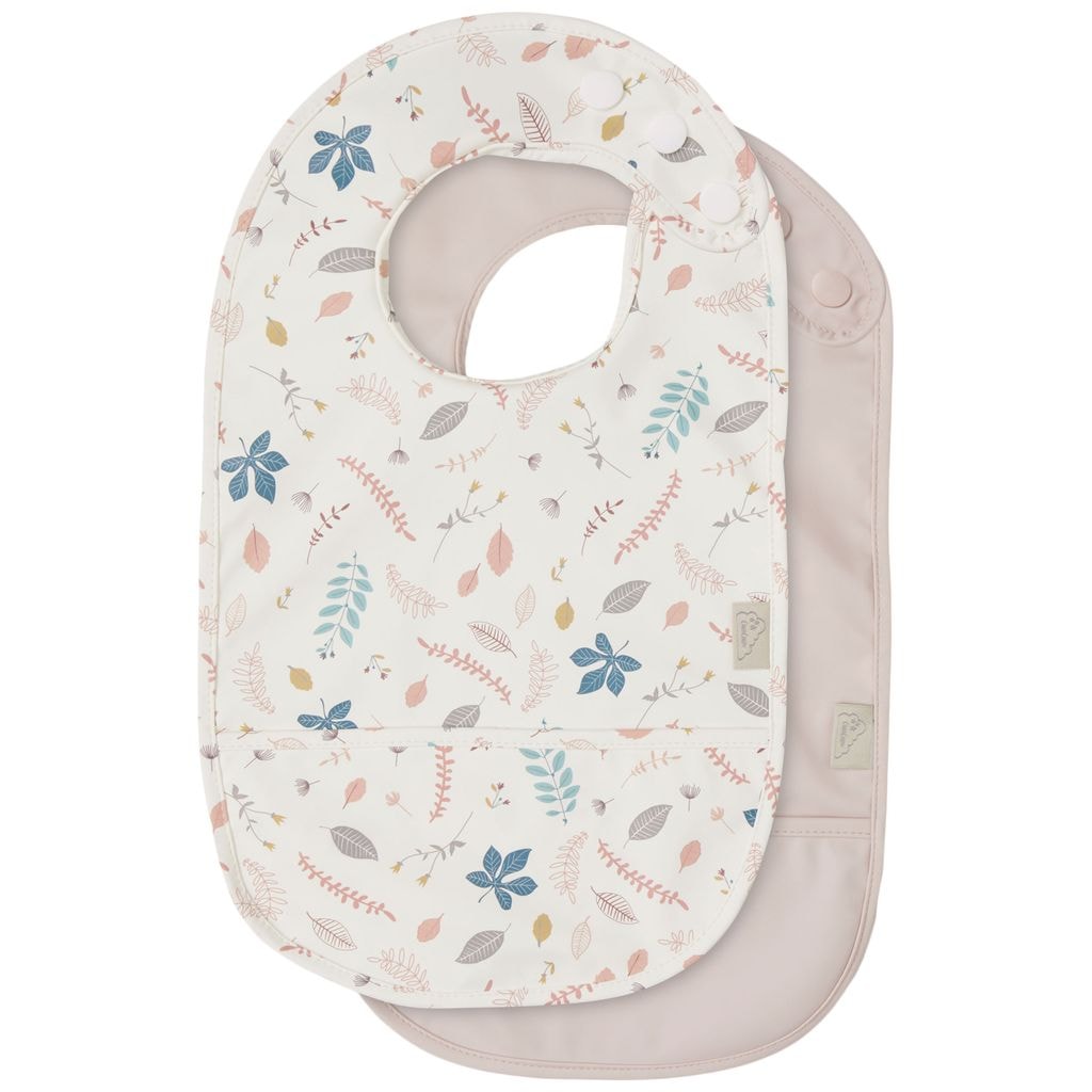 2-Pack Ruokalaput Pressed Leaves Rose/Dusty Rose